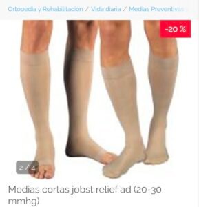 Medias hasta la rodilla, compresión media 20-30 mg. CASA JOBS (Ortopedia)